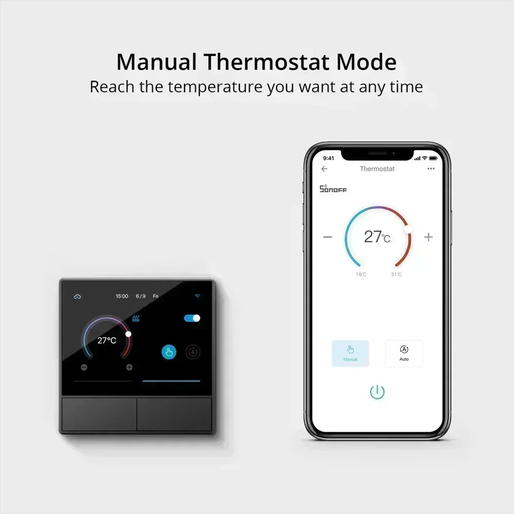 SONOFF NSPanel – Slim Home Control Panel & Wand­schakelaar | EU/US | Touchscreen, Thermostaat, Alexa & Google