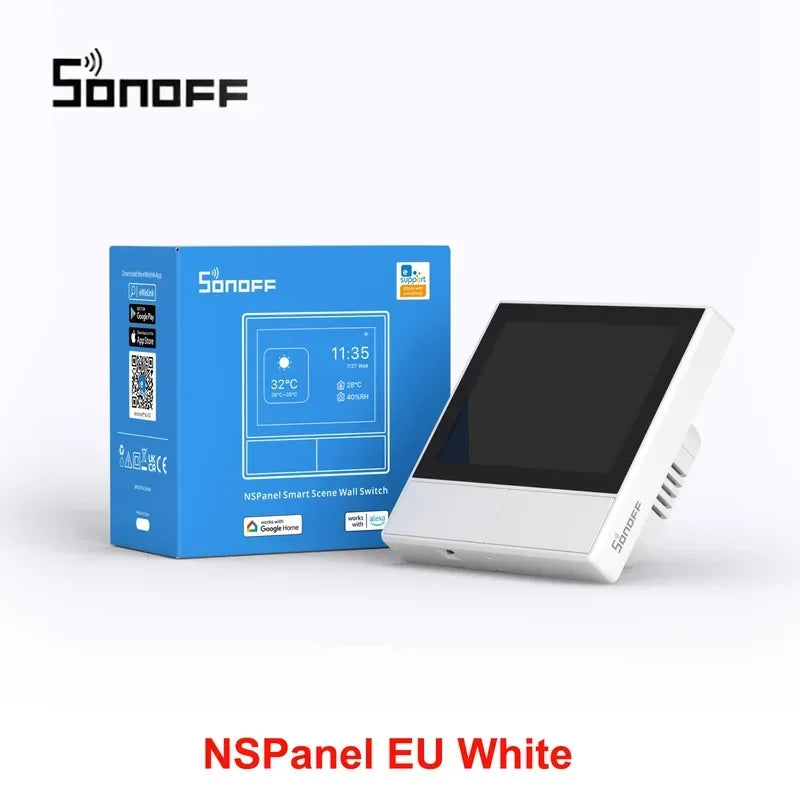 SONOFF NSPanel – Slim Home Control Panel & Wand­schakelaar | EU/US | Touchscreen, Thermostaat, Alexa & Google